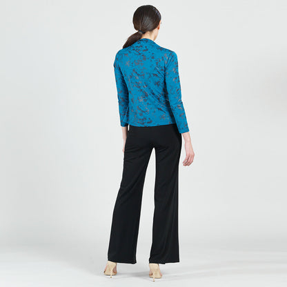 Foil Knit - Center Front Tie Top - Abstract Splatter - Final Sale! | Clara Sunwoo