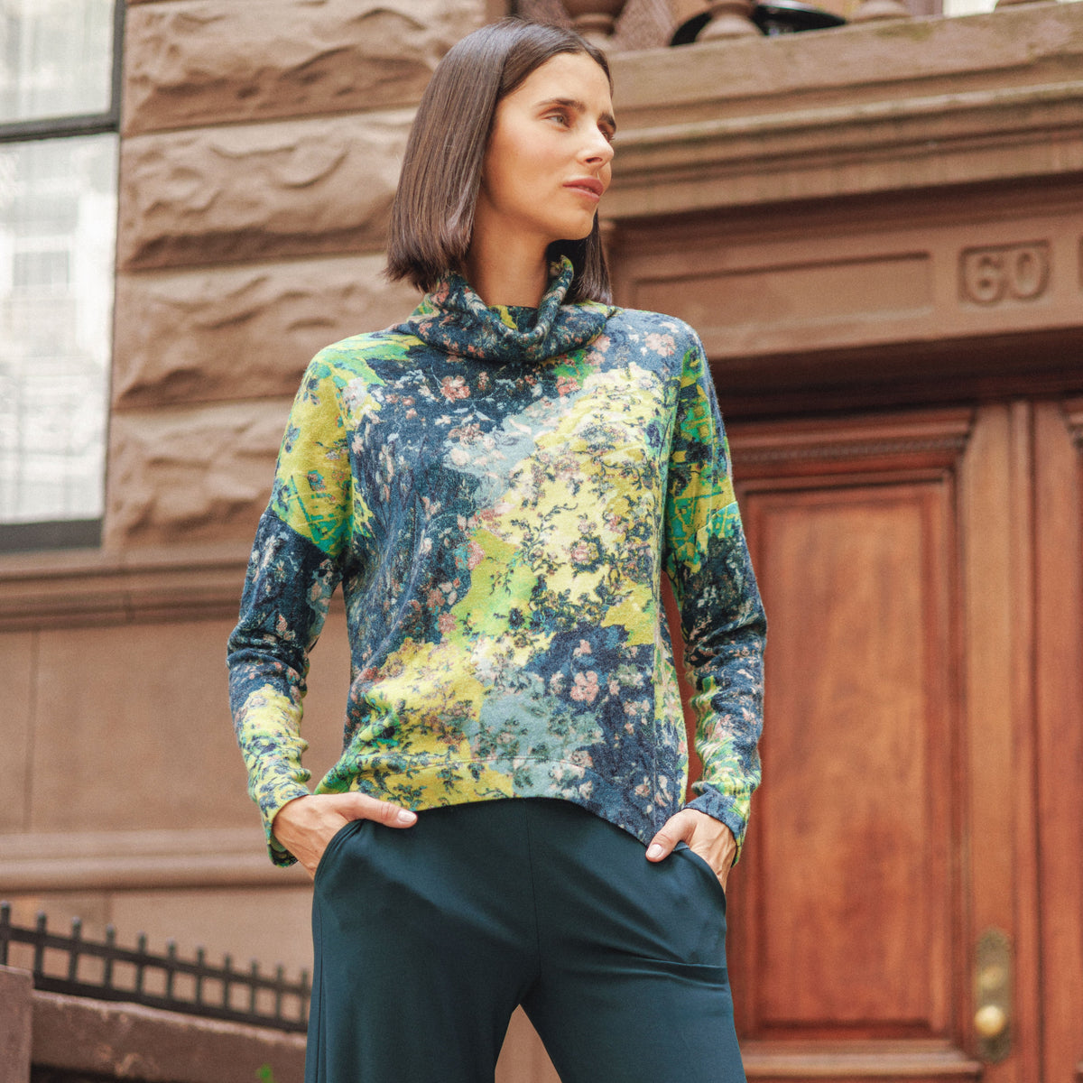 Cozy Texture - Tipped Hem Sweater - Floral Patch - Final Sale! | Clara Sunwoo