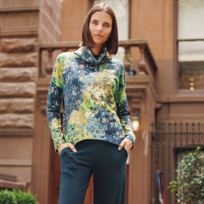 Cozy Texture - Tipped Hem Sweater - Floral Patch - Final Sale! | Clara Sunwoo