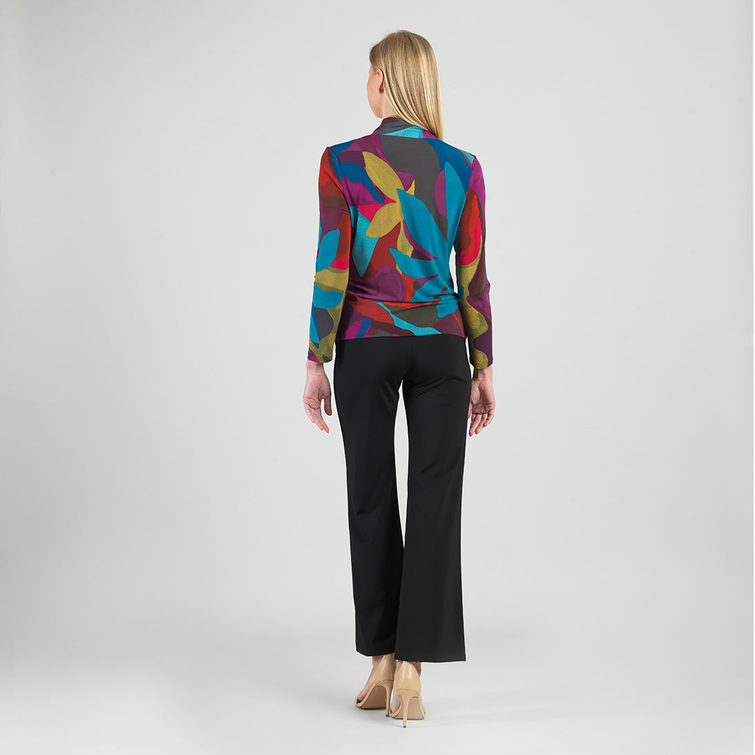 V-Neck Draped Pleat Top - Petal Burst - Limited Sizes | Clara Sunwoo