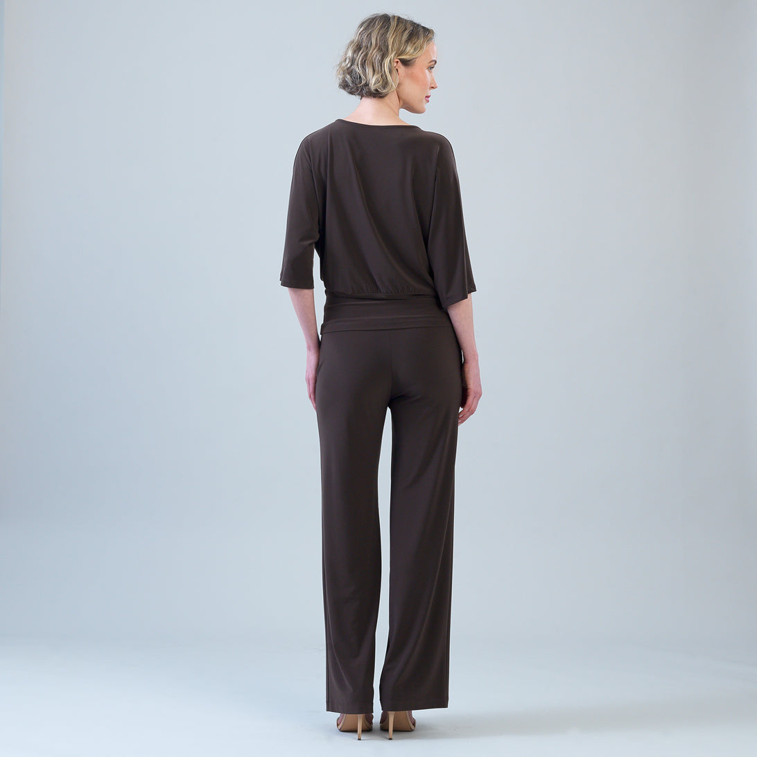 Signature Side Tie Top - Brown | Clara Sunwoo