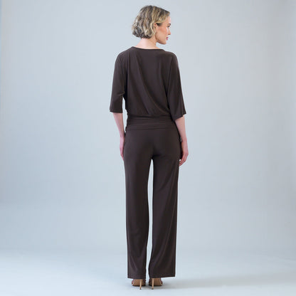 Signature Side Tie Top - Brown | Clara Sunwoo