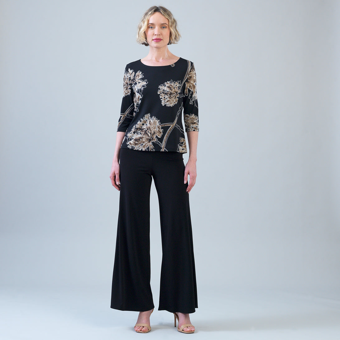Scoop Neck Half Sleeve Top - Mum Blossom | Clara Sunwoo