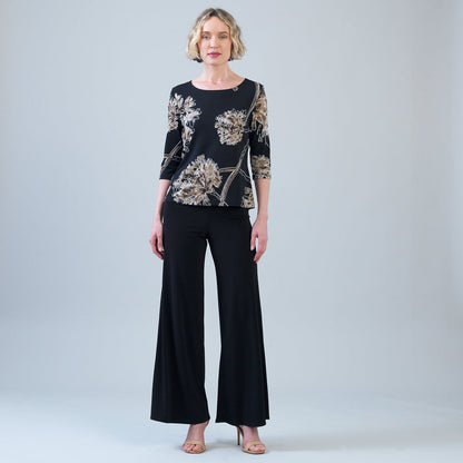 Scoop Neck Half Sleeve Top - Mum Blossom | Clara Sunwoo