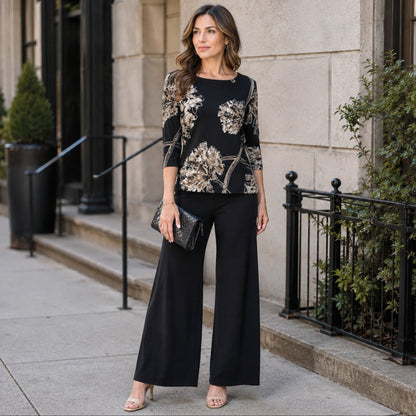 Scoop Neck Half Sleeve Top - Mum Blossom | Clara Sunwoo
