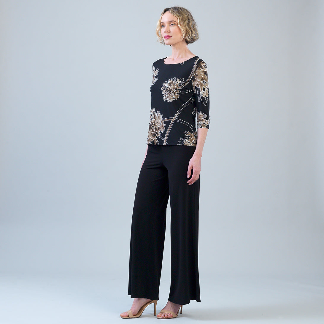 Scoop Neck Half Sleeve Top - Mum Blossom | Clara Sunwoo