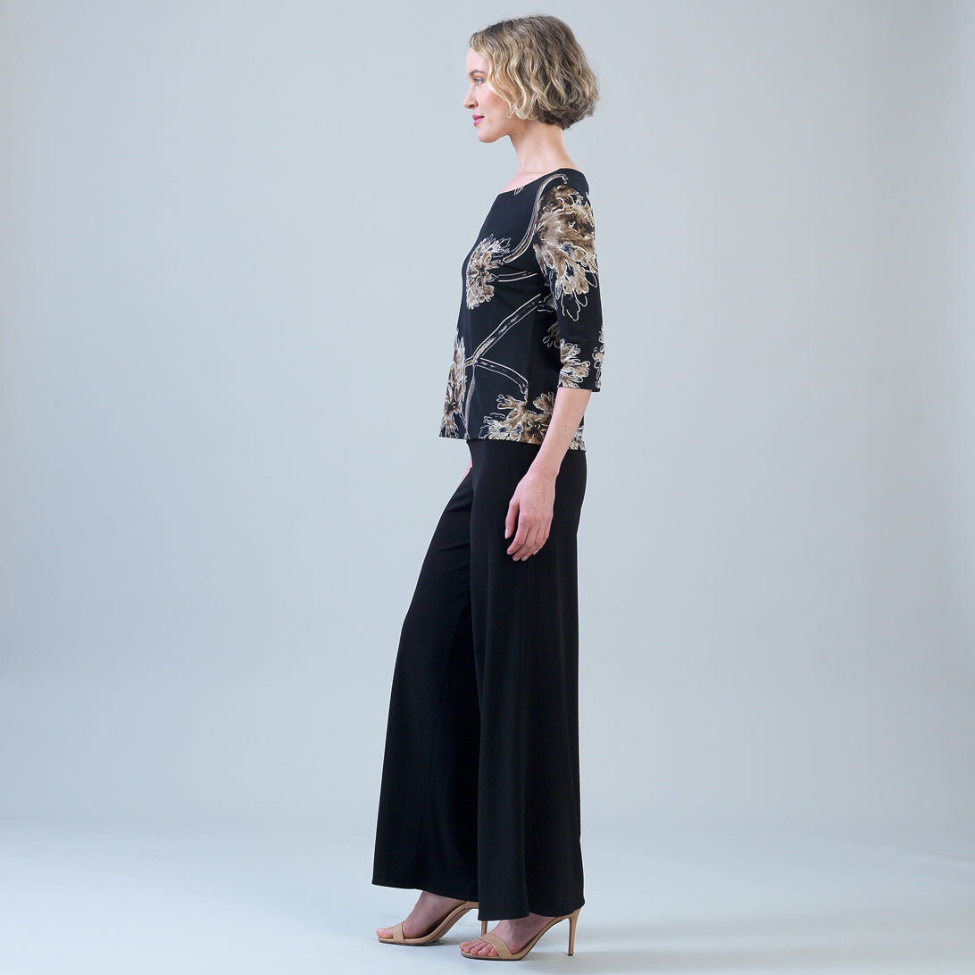 Scoop Neck Half Sleeve Top - Mum Blossom | Clara Sunwoo
