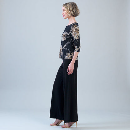 Scoop Neck Half Sleeve Top - Mum Blossom | Clara Sunwoo