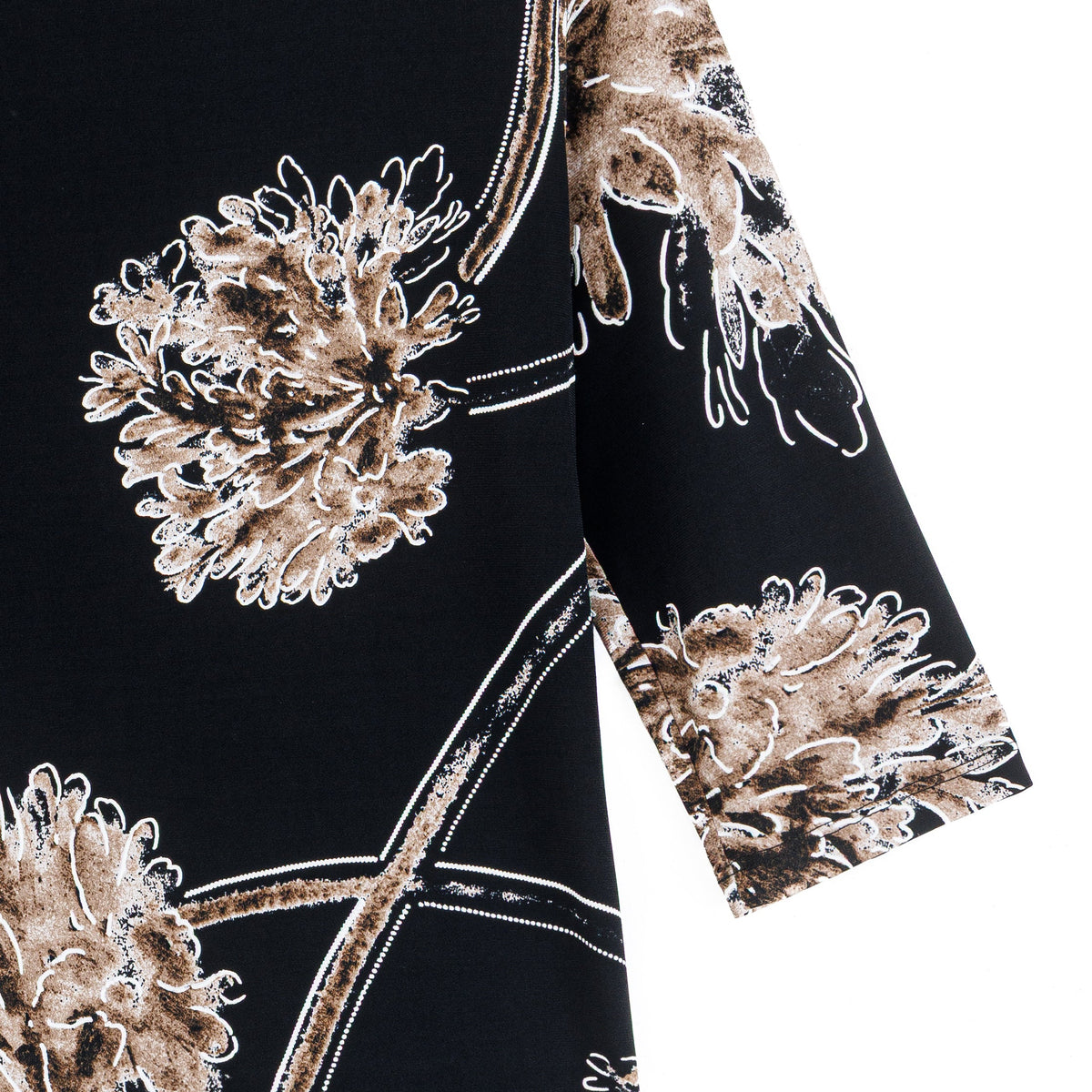 Scoop Neck Half Sleeve Top - Mum Blossom | Clara Sunwoo