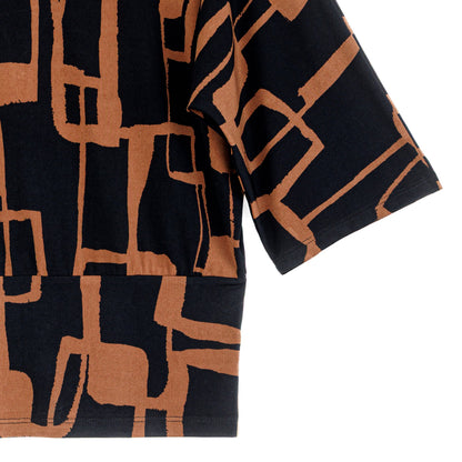 Banded Hem Elbow Sleeve Top - Geo Link | Clara Sunwoo