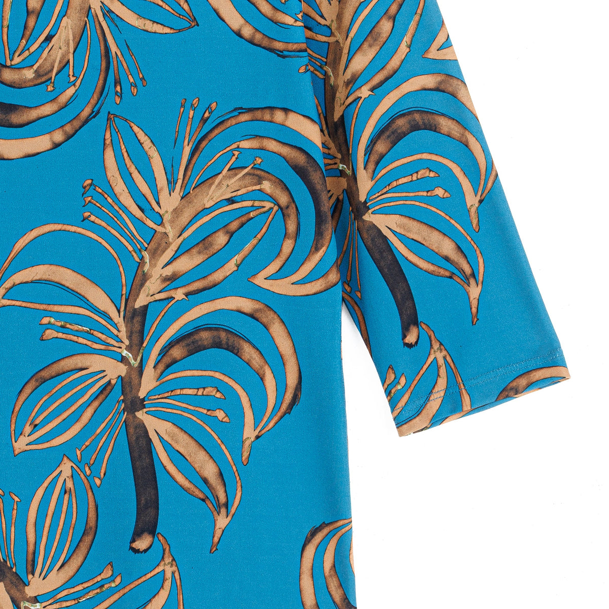 Scoop Neck Half Sleeve Top - Autumn Leaves | Clara Sunwoo