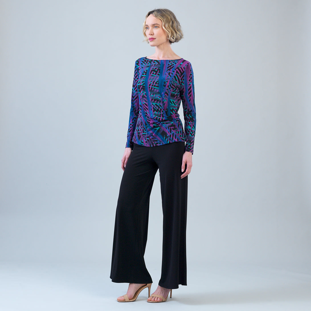 Side Twist Top - Track Stripe-Multi | Clara Sunwoo
