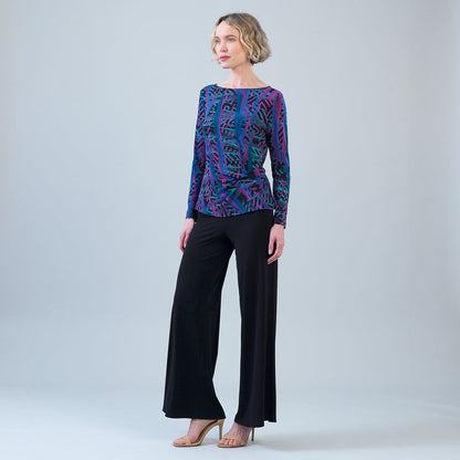 Side Twist Top - Track Stripe-Multi | Clara Sunwoo