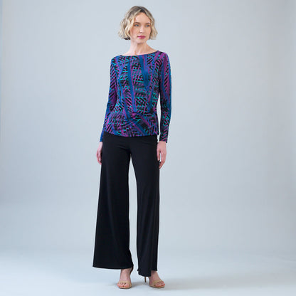 Side Twist Top - Track Stripe-Multi | Clara Sunwoo