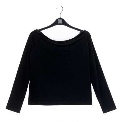 Modern Off Shoulder Top - Black | Clara Sunwoo
